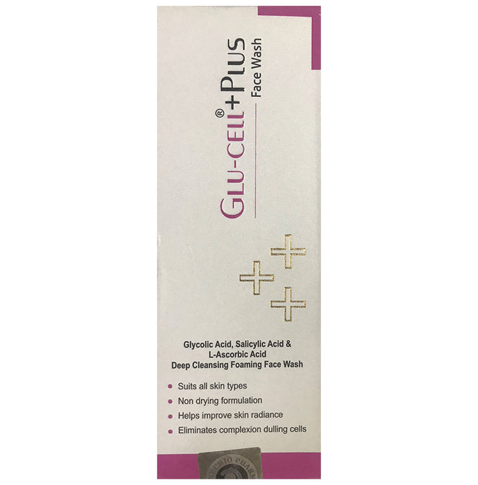 Glu-Cell-Plus with Glycolic Acid, Salicylic Acid & Ascorbic Acid | Foaming Face Wash - Classic Derma
