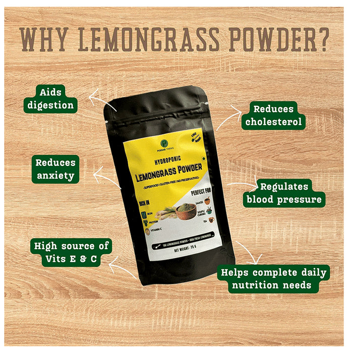 Poddar Farms Hydroponic Lemongrass Powder