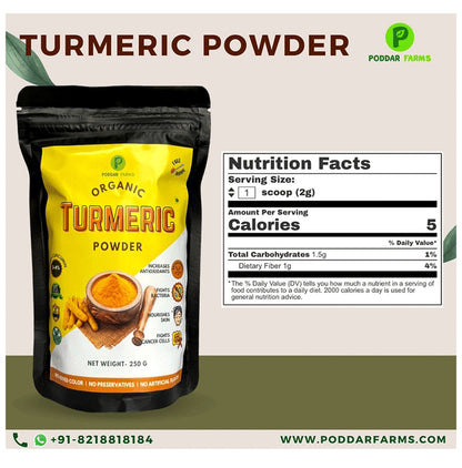 Poddar Farms Organic Turmeric Powder