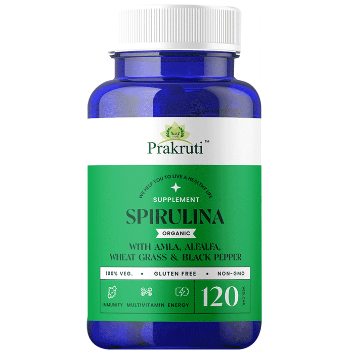 Prakruti Pure Herbs Spirulina Vegicap - Classic Derma