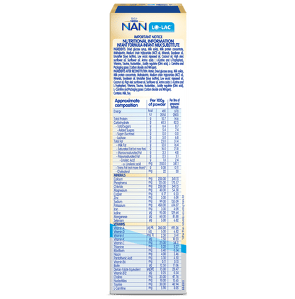 Nestle NAN LO-LAC Infant Formula Powder (Bag in Box Pack Powder