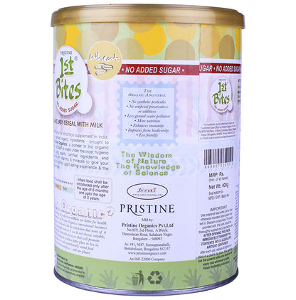 Pristine 1st Bites No Added Sugar (6 Months - 24 Months) Baby Cereal with Milk Rice