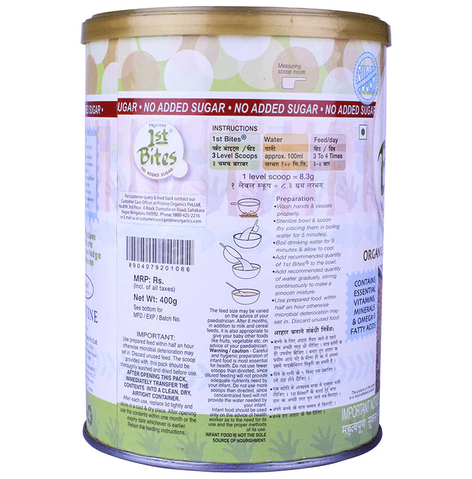 Pristine 1st Bites No Added Sugar (6 Months - 24 Months) Baby Cereal with Milk Rice