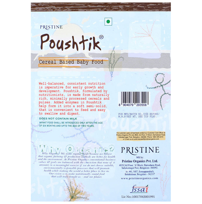 Pristine Poushtik Cereal Based Baby Food with 15% Protein (6-24 Months)