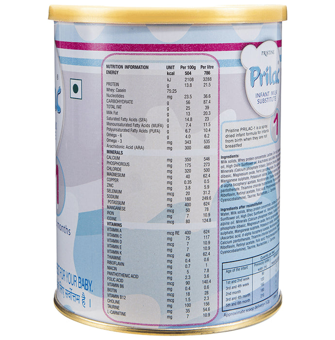 Buy Pristine Prilac Infant Milk Substitute Stage 1 (Upto 6 months ...