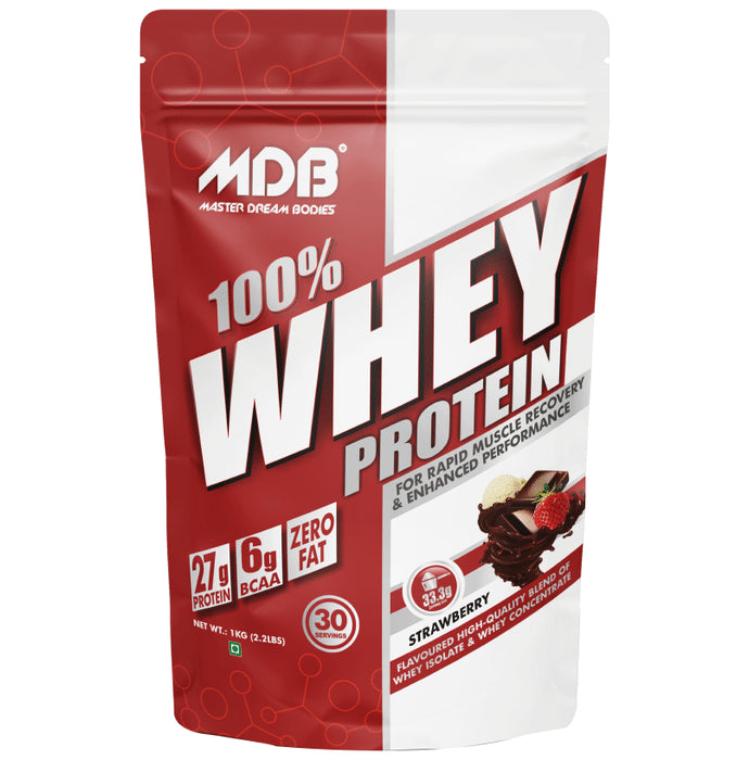 MDB Master Dream Bodies 100% Whey Protein Powder Strawberry - Classic Derma