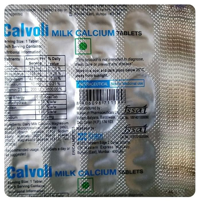 Calvoli Milk Tablet - Classic Derma