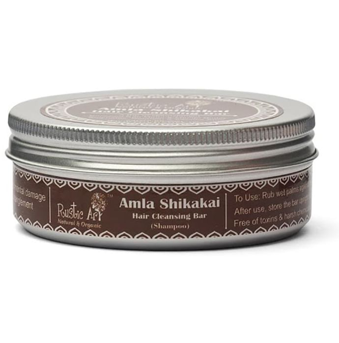 Rustic Art Amla Shikakai Hair Cleansing Bar - Classic Derma