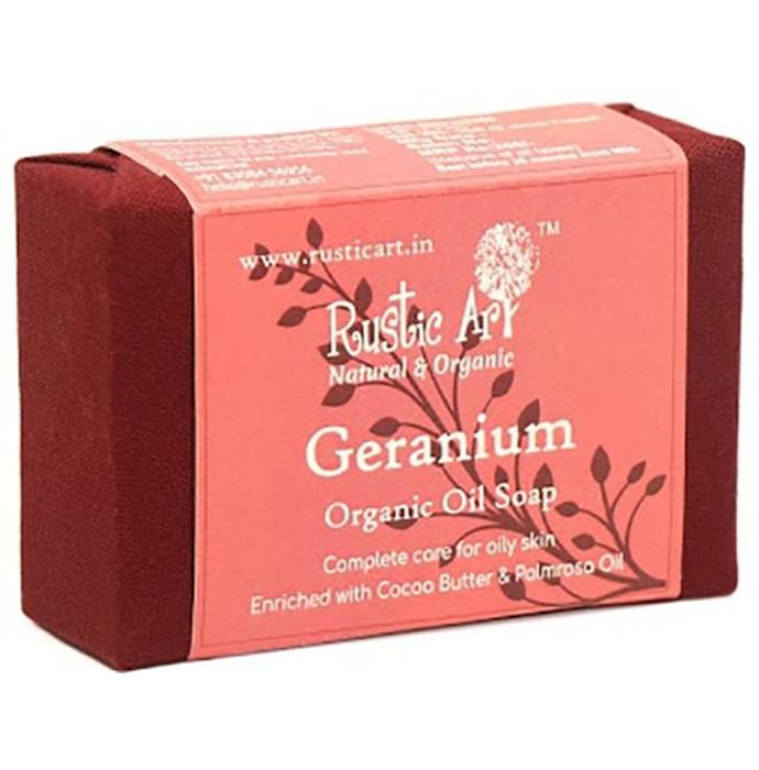 Rustic Art Geranium Organic Oil Soap - Classic Derma