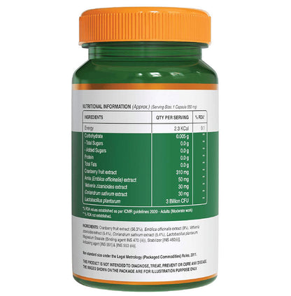 Pure Nutrition Cranberry & Amla Extract 550mg Veg Capsule