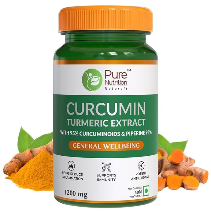 Pure Nutrition Curcumin Turmeric Extract 1200mg Veg Tablet - Classic Derma