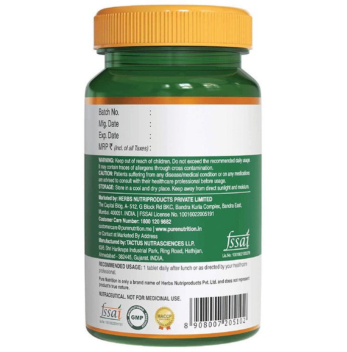 Pure Nutrition Curcumin Turmeric Extract 1200mg Veg Tablet