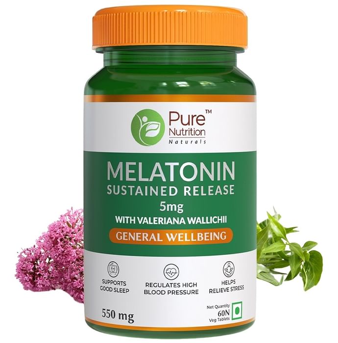 Pure Nutrition Melatonin Sustained Release 550mg Veg Tablet - Classic Derma