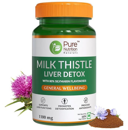 Pure Nutrition Milk Thistle Liver Detox Veg Tablet - Classic Derma