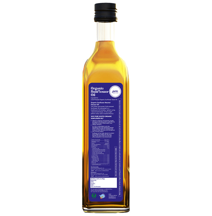 Pure Whites Cold Pressed Organic Sunflower Oil