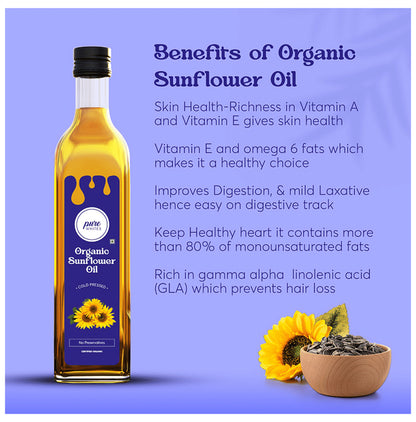 Pure Whites Cold Pressed Organic Sunflower Oil