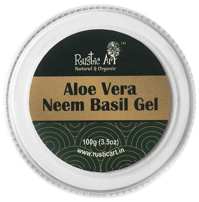 Rustic Art Organic Aloe Vera Neem Basil Gel - Classic Derma