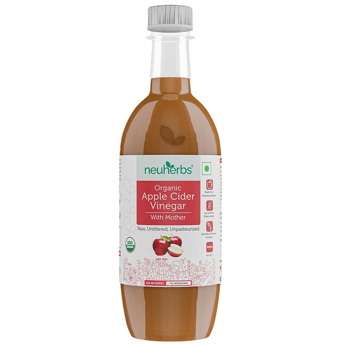 Neuherbs Organic Apple Cider Vinegar ACV with Mother | Raw, Unfiltered & Unpasteurized - Classic Derma