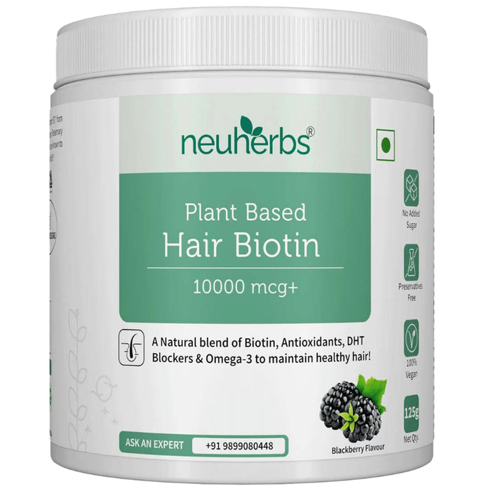 Neuherbs Plant Based Hair Biotin 10000mcg+ Blackberry - Classic Derma