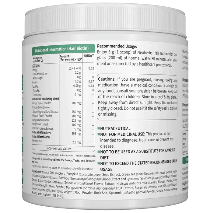 Neuherbs Plant Based Hair Biotin 10000mcg+ Blackberry