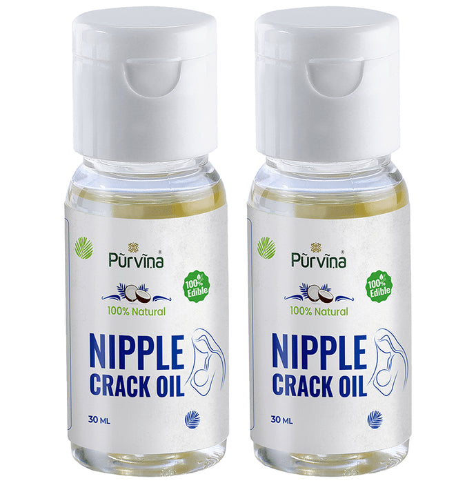 Purvina 100% Natural Nipple Crack Oil (30ml Each) - Classic Derma