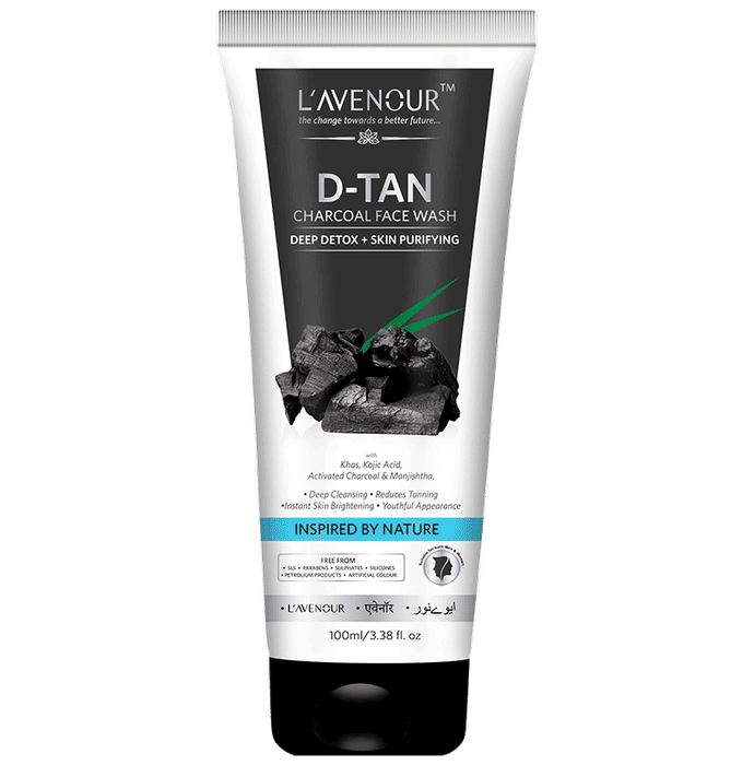 L'avenour D-Tan Charcoal Face Wash(100ml Each) - Classic Derma