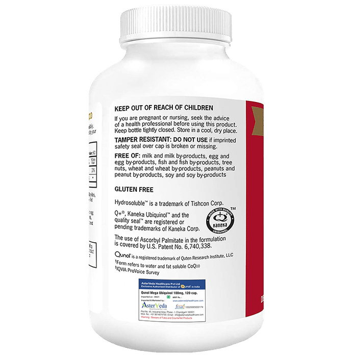 Qunol Mega CoQ10 Ubiquinol 100mg Softgel