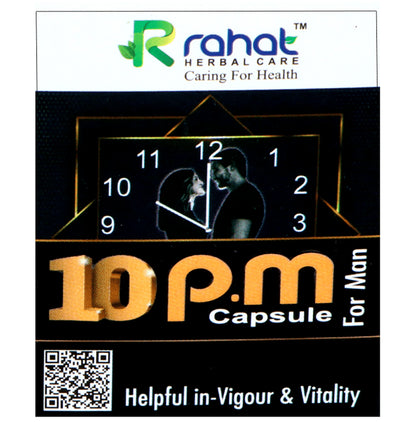 Rahat Herbal Care 10 p.m Capsule for Men - Classic Derma