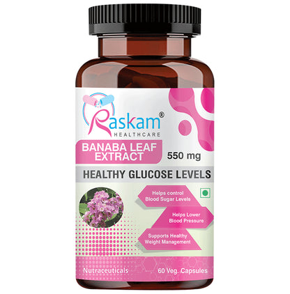Raskam Healthcare Banaba Leaf Extract 550mg - Classic Derma