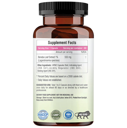 Raskam Healthcare Banaba Leaf Extract 550mg
