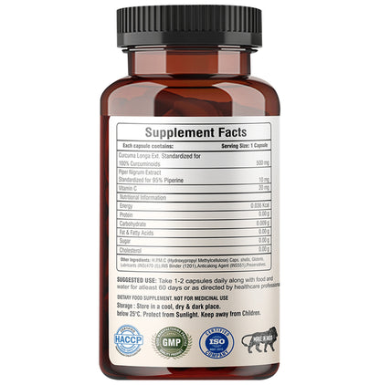 Raskam Healthcare Curcumin Boswellia 510mg Veg Capsule