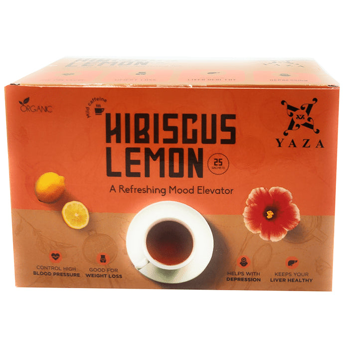 Yaza Hibiscus Lemon Organic Tea Sachet (2gm Each) - Classic Derma