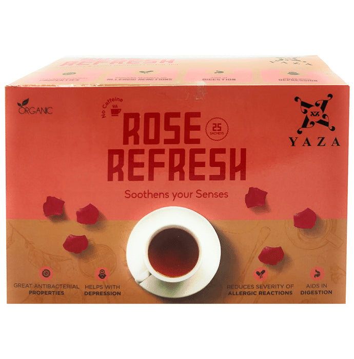 Yaza Rose Refresh Organic Tea Sachet (2gm Each) - Classic Derma