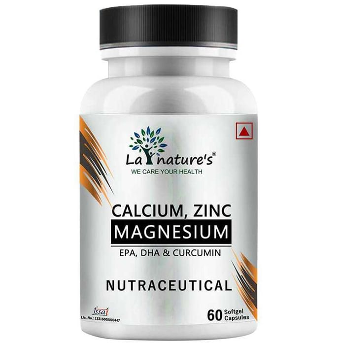 La Nature's Calcium, Zinc, Magnesium, Epa, Dha & Curcumin Softgel Capsule - Classic Derma