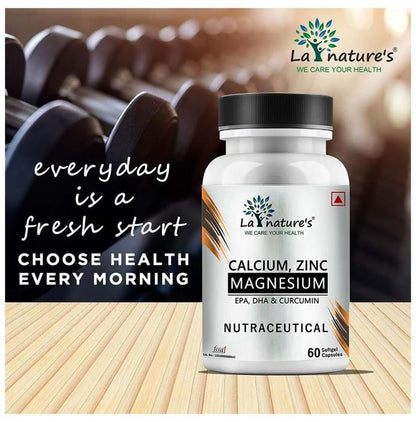 La Nature's Calcium, Zinc, Magnesium, Epa, Dha & Curcumin Softgel Capsule