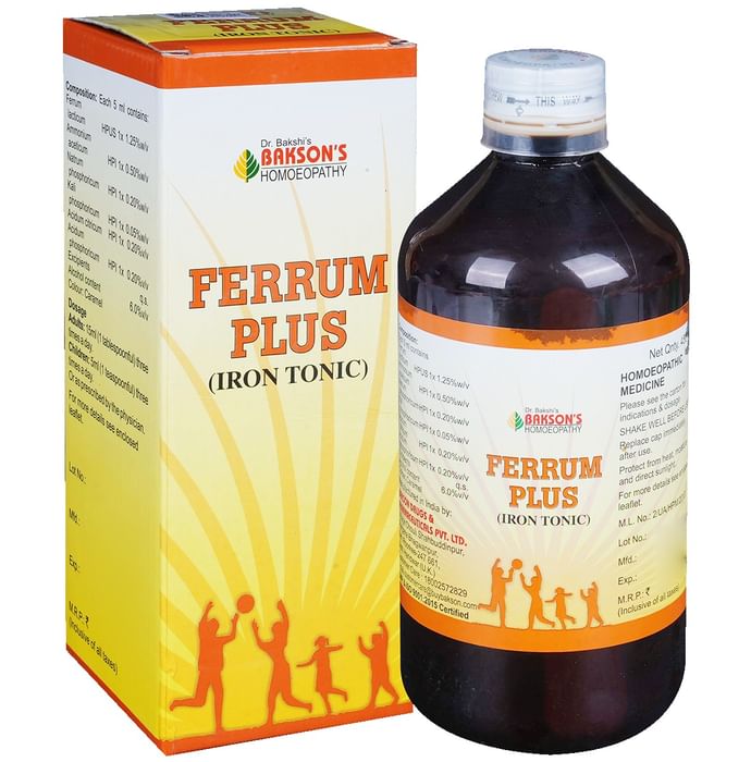Bakson's Homeopathy Ferrum Plus Iron Tonic - Classic Derma
