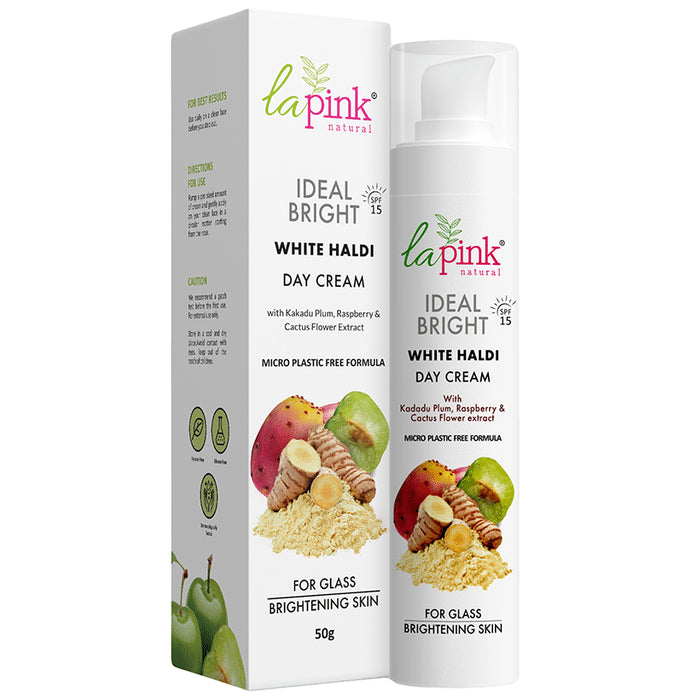 La Pink Ideal Bright White Haldi Day Cream for Brightening Skin SPF 15 - Classic Derma