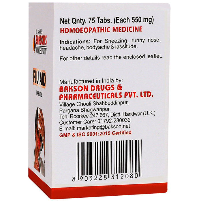 Bakson's Homeopathy Flu Aid Tablet