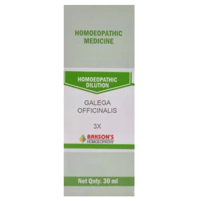 Bakson's Homeopathy Galega Officinalis Dilution 3X - Classic Derma