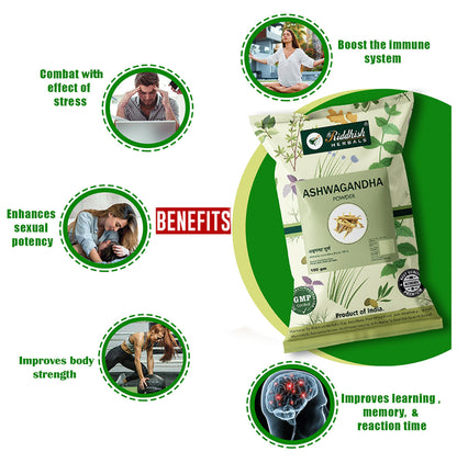 Riddhish Herbals Ashwagandha Powder (100gm Each)