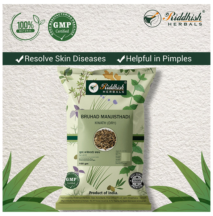 Riddhish Herbals Bruhad Manjisthadi Kwath (100 gm Each)