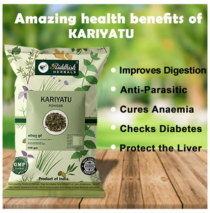 Riddhish Herbals Kariyatu Powder(100 gm Each)