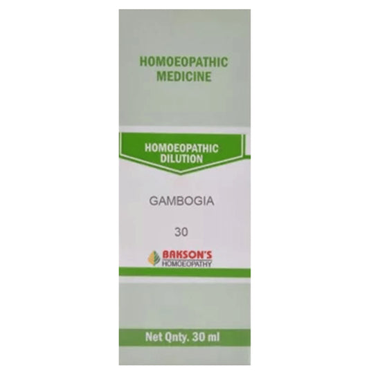 Bakson's Homeopathy Gambogia Dilution 30 - Classic Derma