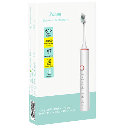 Rilapp ROC002 Rechargeable Sonic Electric Toothbrush White - Classic Derma