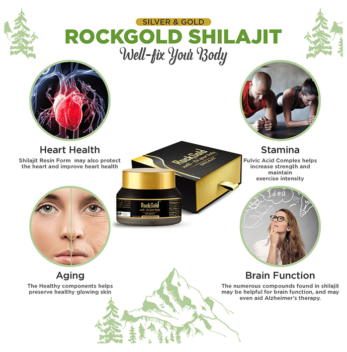 Rock Gold Shilajit Natural Source of Fulvic Acid and Trace Minerals