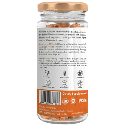 Rooted Active Naturals Cordyceps Militaris Dried Fruit Body