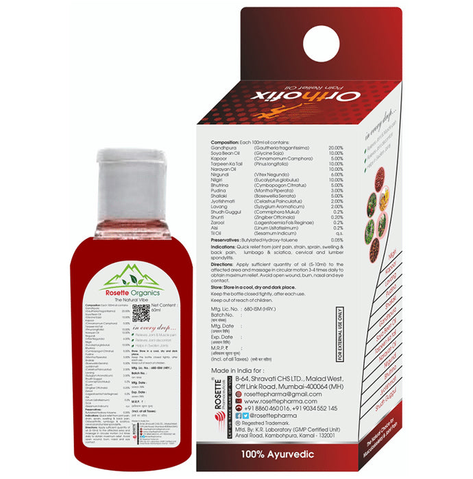 Rosette Organics Orthofix Pain Relief Oil