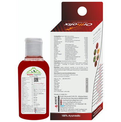 Rosette Organics Orthofix Pain Relief Oil