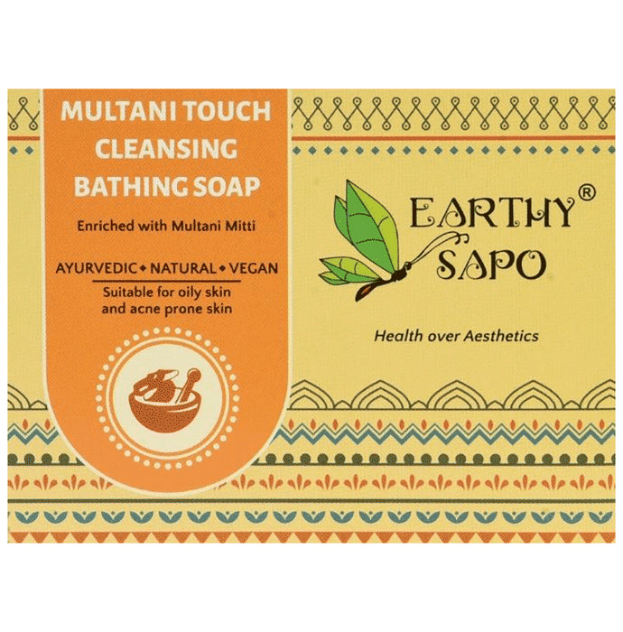 Earthy Sapo Multani Touch Cleansing Bathing Soap - Classic Derma