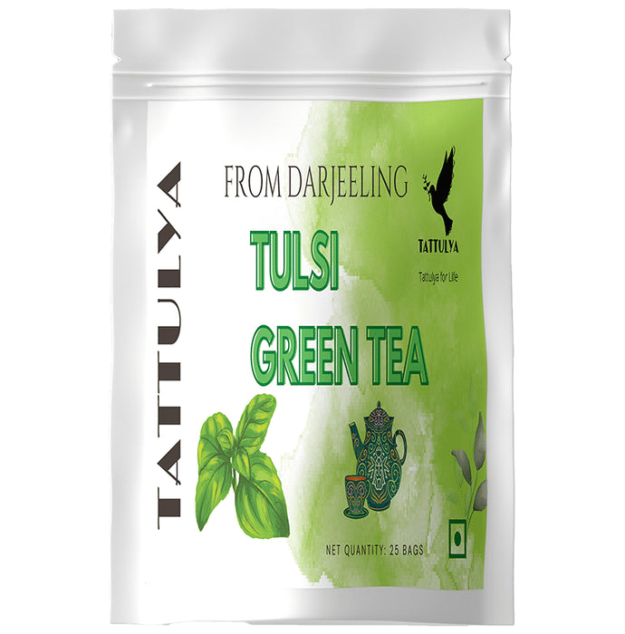 Tattulya Tulsi Green Tea Sachet (1.8gm Each) - Classic Derma
